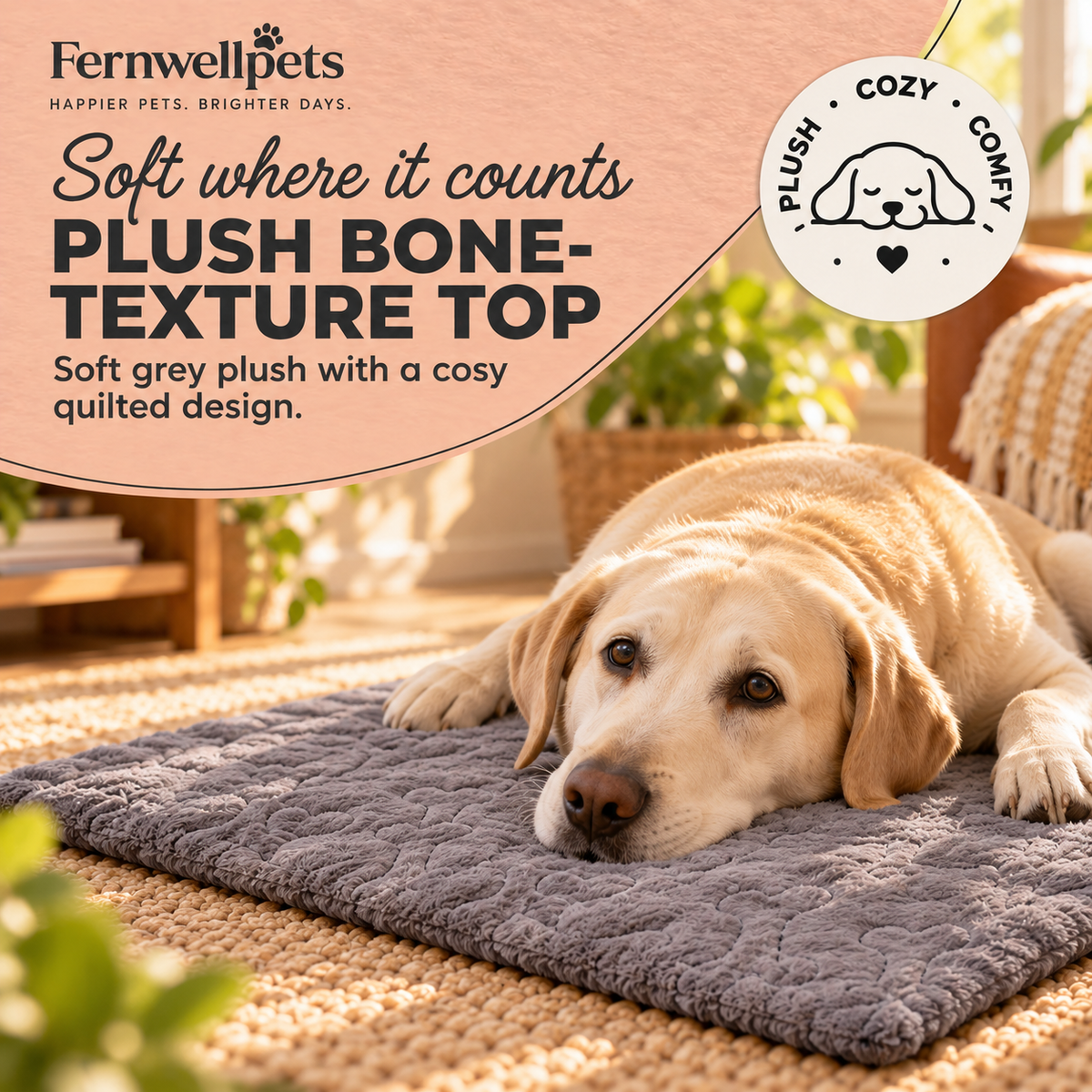 CloudRest Support Bed XL plush bone-texture top