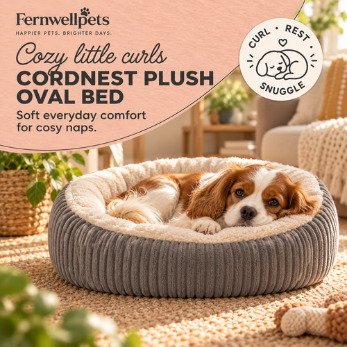 CordNest Plush Oval Bed Medium hero image
