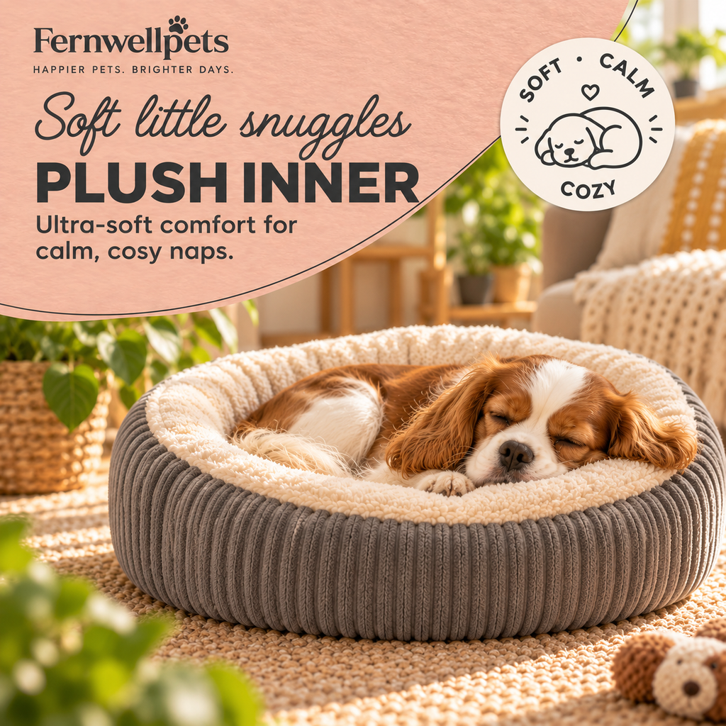 CordNest Plush Oval Bed Medium soft plush inner