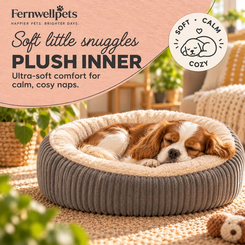 CordNest Plush Oval Bed Medium soft plush inner