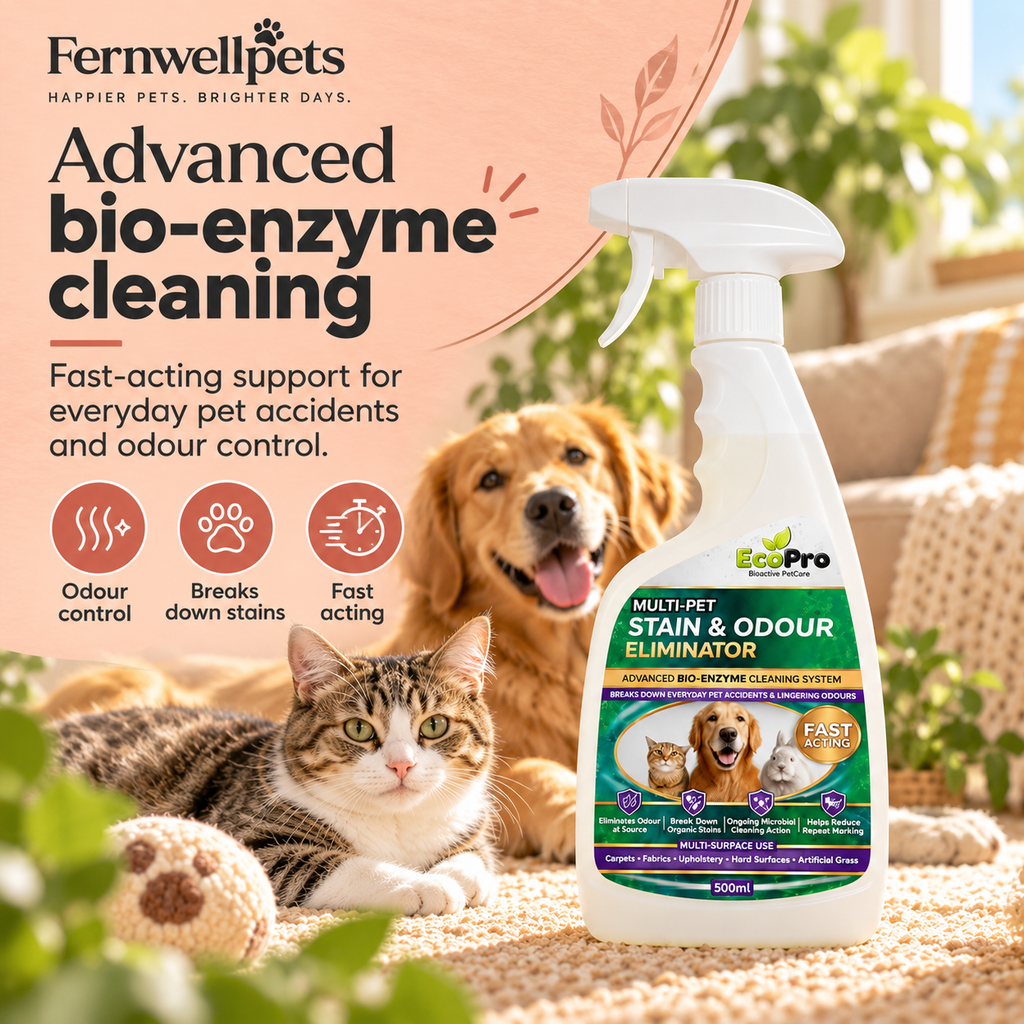 EcoPro Multi-Pet Stain & Odour Eliminator – 500ml bio-enzyme cleaning feature image
