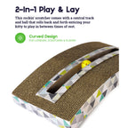Cat lounging on the Fernwellpets Rock & Rest Cat Scratcher