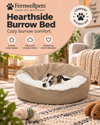 Fernwellpets Hearthside Burrow Bed in Wheat