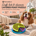 Fernwellpets Layered Feast Puzzle Feeder mealtime enrichment