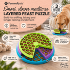 Fernwellpets Layered Feast Puzzle Feeder slow feeding and mental stimulation