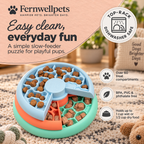Fernwellpets Puppy Layered Feast Puzzle Feeder easy-clean product information