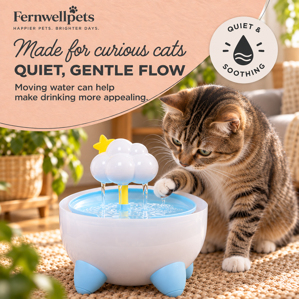 Fernwellpets Rainflow Fountain quiet gentle flow