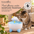 Fernwellpets Rainflow Fountain with curious cat