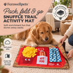 Fernwellpets Snuffle Trail Activity Mat Fast Food - pack, fold and go