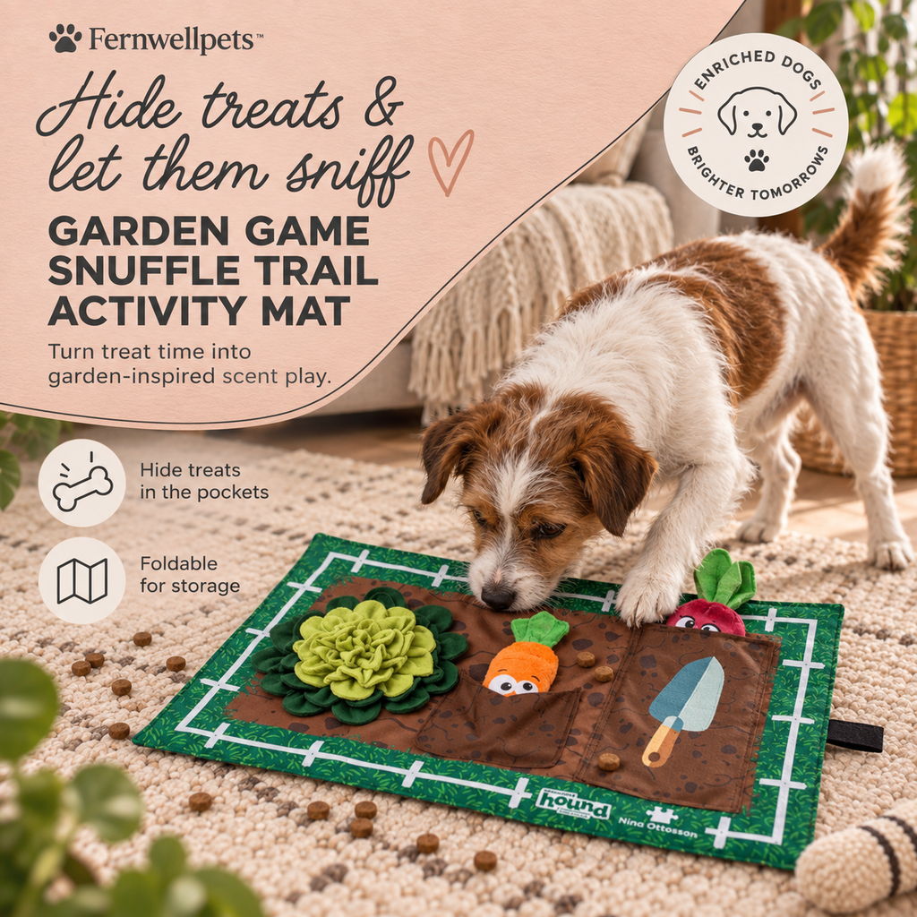 Fernwellpets Snuffle Trail Activity Mat Garden variant - hide treats and let them sniff