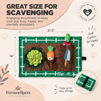 Fernwellpets Snuffle Trail Activity Mat Garden variant - size and storage guide