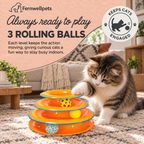 Fernwellpets Whirl & Chase Track Tower three rolling balls