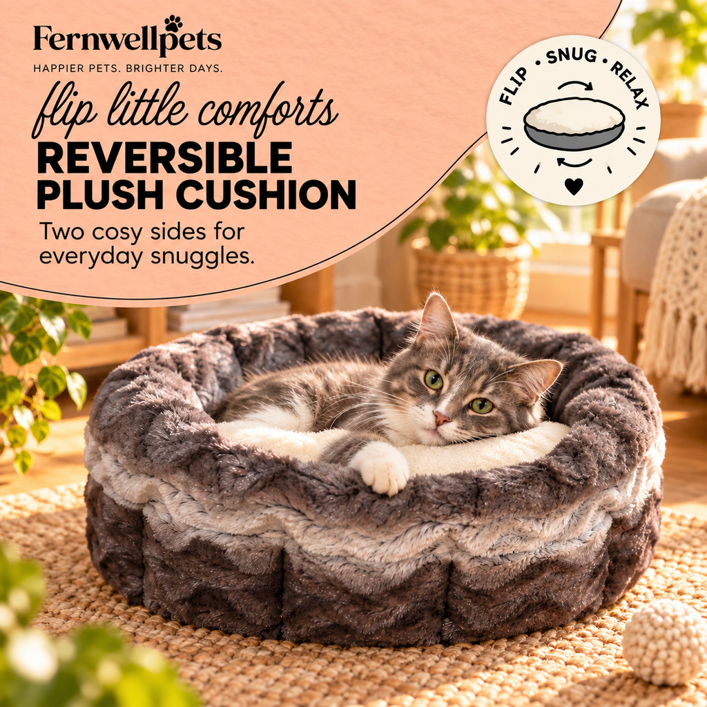 MistyNest Reversible Plush Bed reversible plush cushion