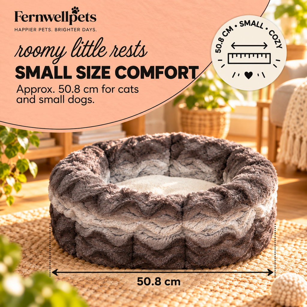 MistyNest Reversible Plush Bed Small 50.8 cm