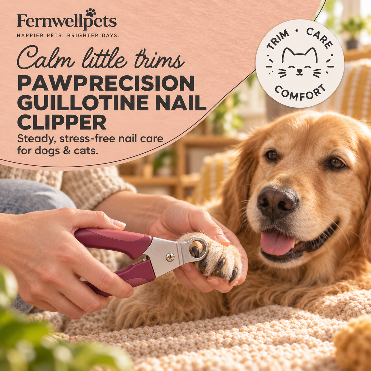 PawPrecision Guillotine Nail Clipper hero image for dogs and cats