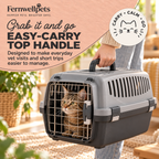 RoamReady Pet Carrier – Dark Grey easy-carry top handle