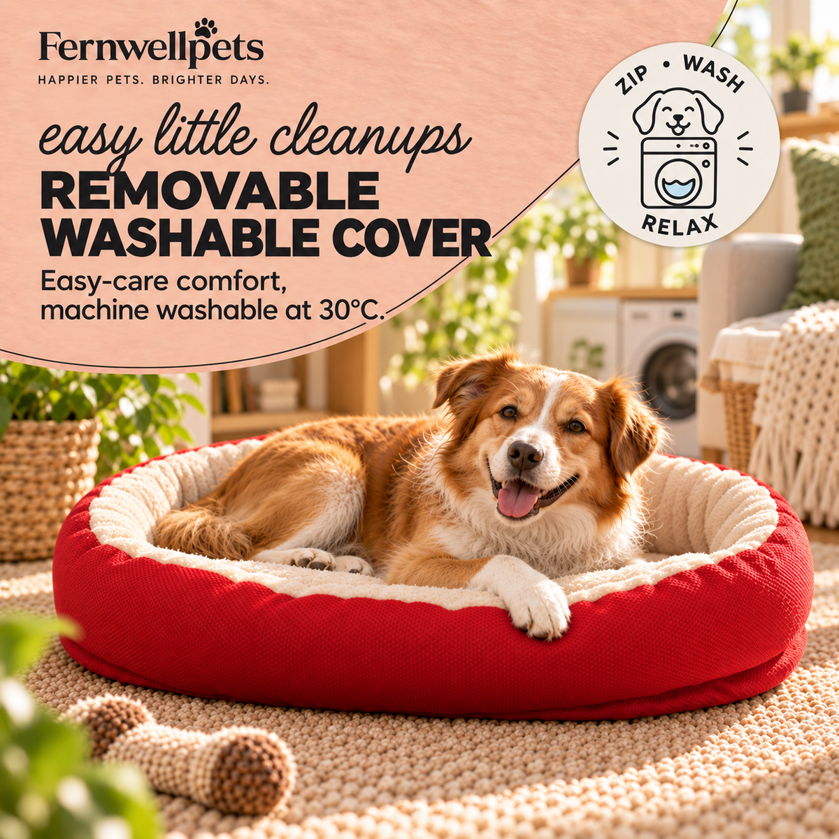 RubyRest Joint Support Bed removable washable cover image