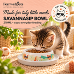 SavannaSip Bowl – 210ml kitten feeding lifestyle image