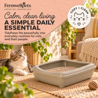 TidyPaws Rimmed Litter Tray – Warm Grey calm clean cat living image